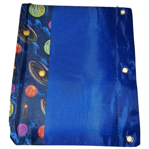 Decorative Pencil Pouches Set Of 4 W/ Grommets Assorted Patterns - Space Dinosau - Picture 4 of 5